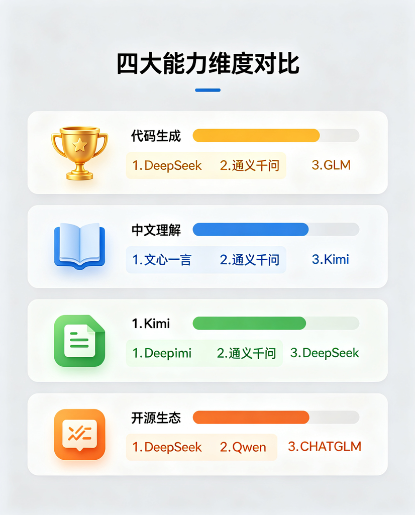 四大能力维度对比 四大能力维度对比